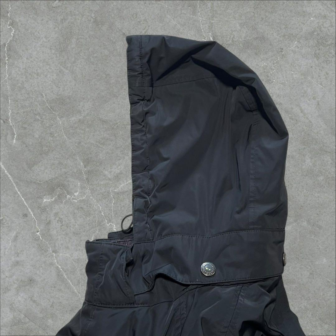 たろう Barbour 防水シェル中綿ジャケット黒クラシックタータン