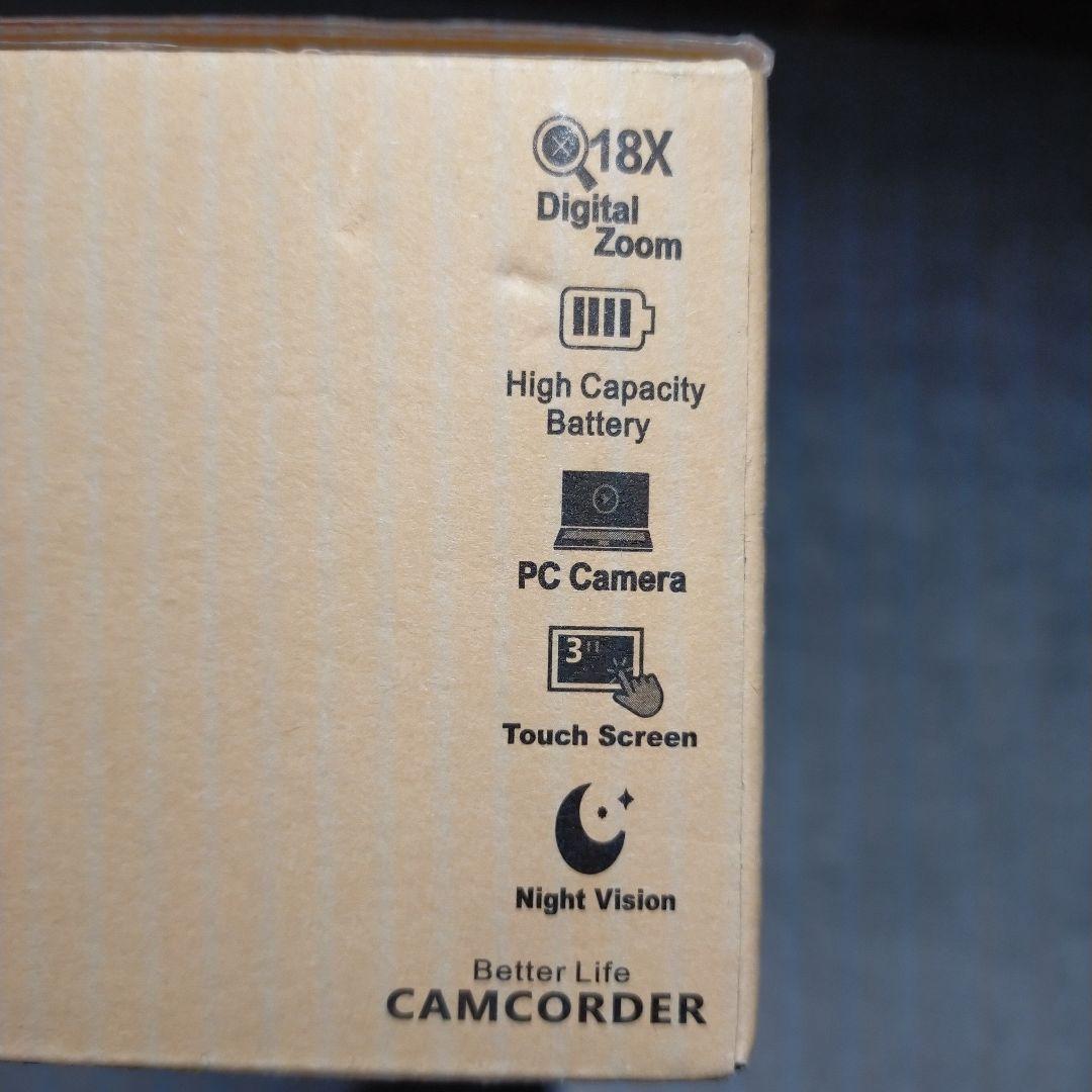 4Kカメラ　ビデオカメラ　18X タッチパネル　ハンディ