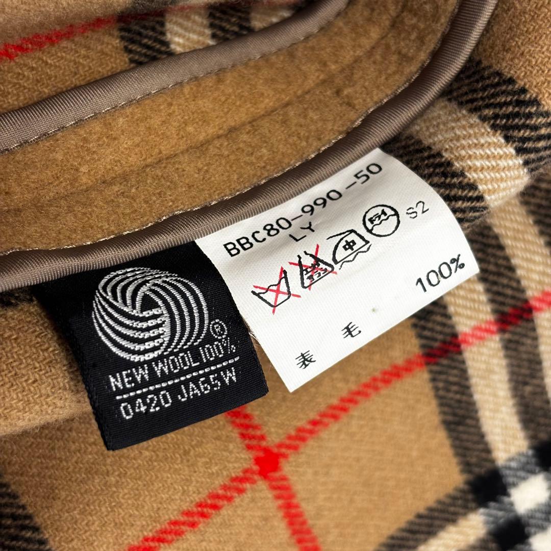 Burberry ダッフルコート カシミヤ ノバチェック キャメル