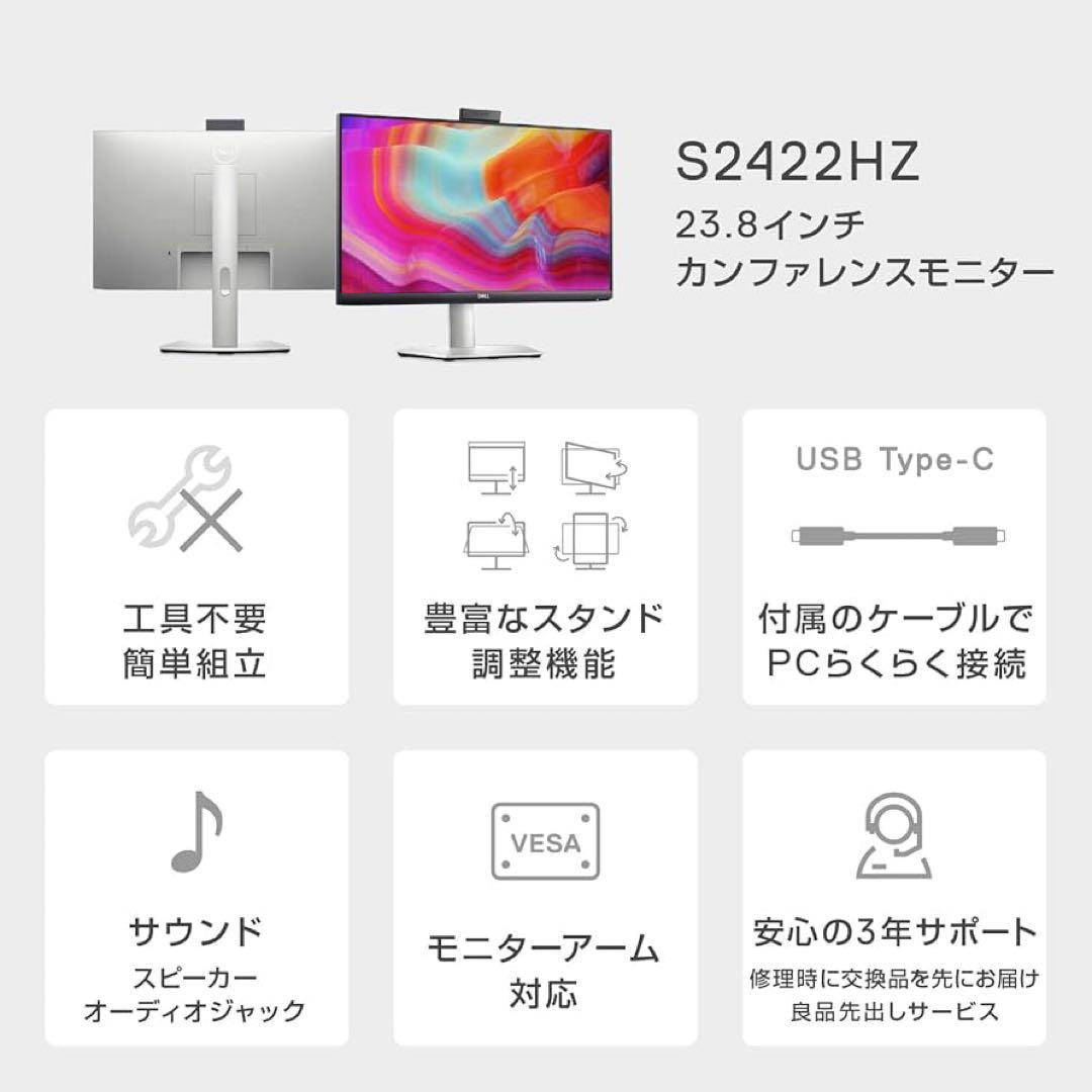 DELL S2422HZ、モニターバックライト