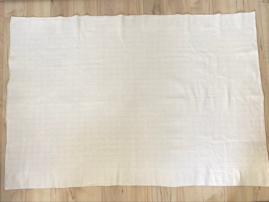 E 北欧ヴィンテージ1950s伝統織りリネンのテーブルクロス（特大サイズ