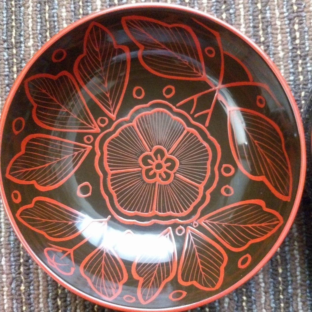 吉野塗　木製漆器　蓋付椀／汁椀／煮物椀　４客セット