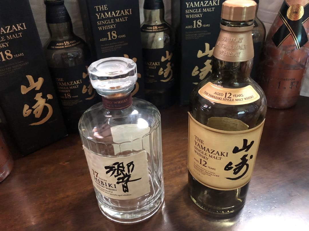 山崎18年　空瓶　空箱　他