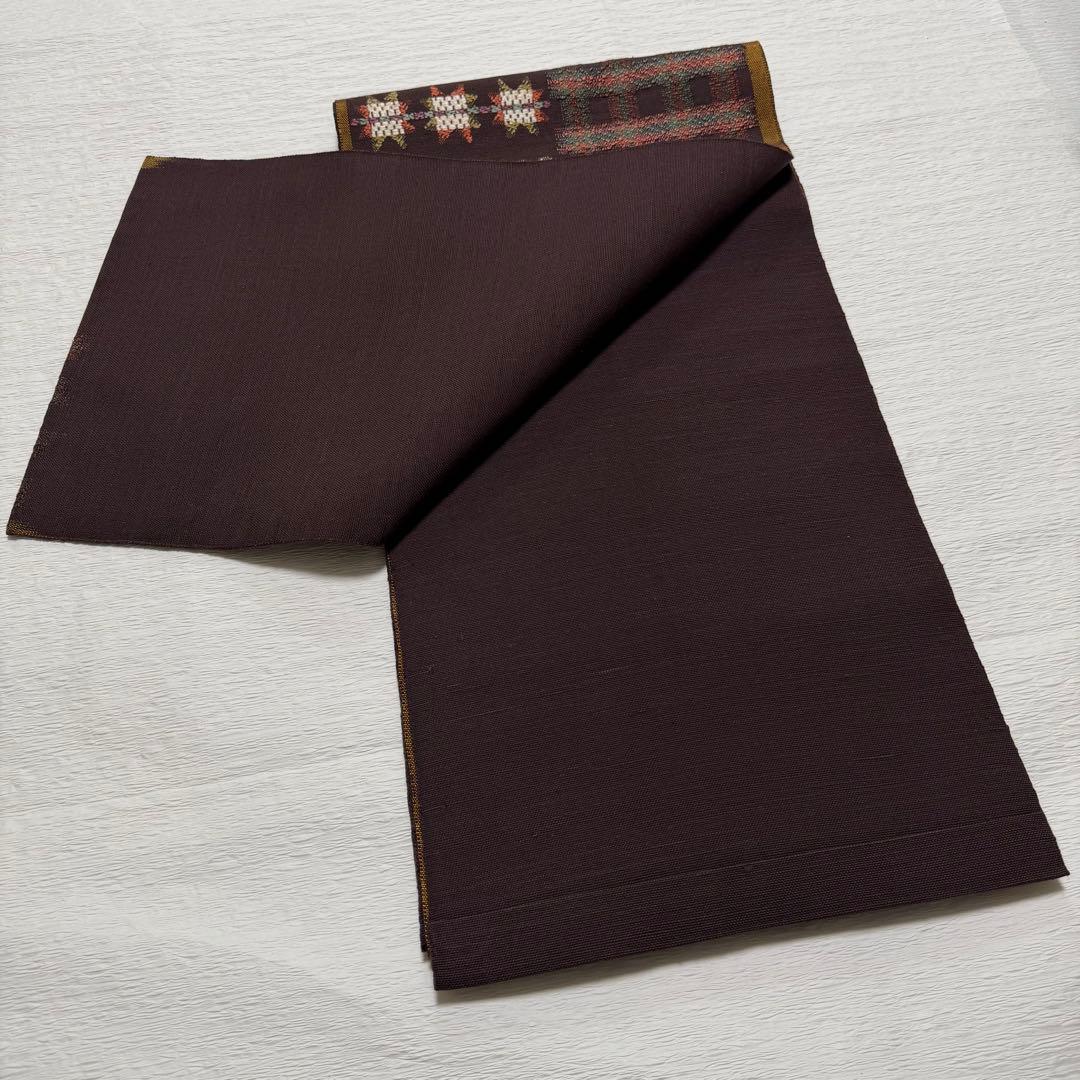 帯屋捨松 謹製 \"スウェーデン裂文\" 名古屋帯 正絹