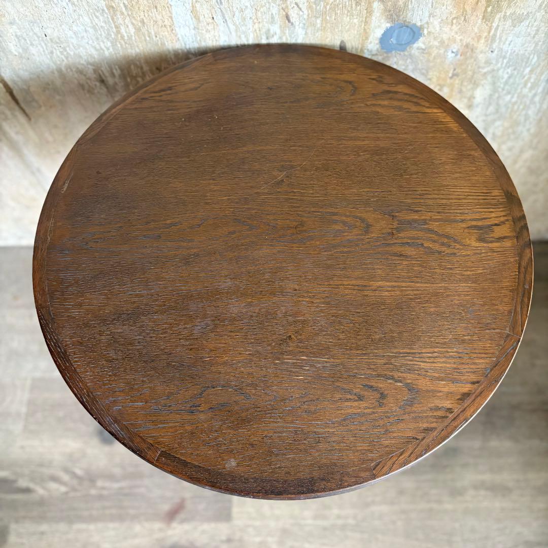 オーク材　ラウンドコーヒーテーブル