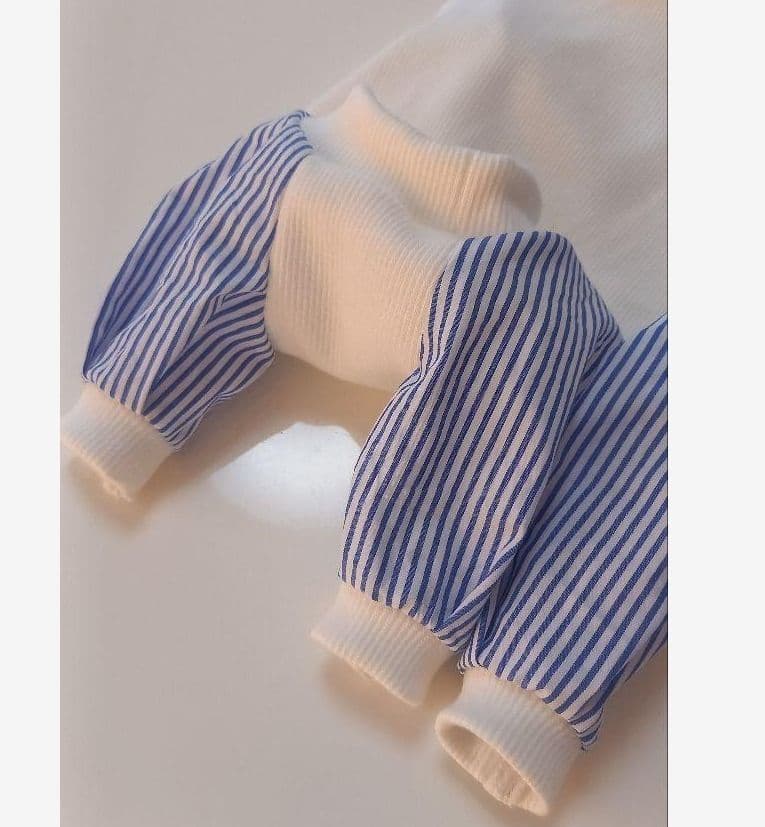 黒　白　ボーダーの犬の服