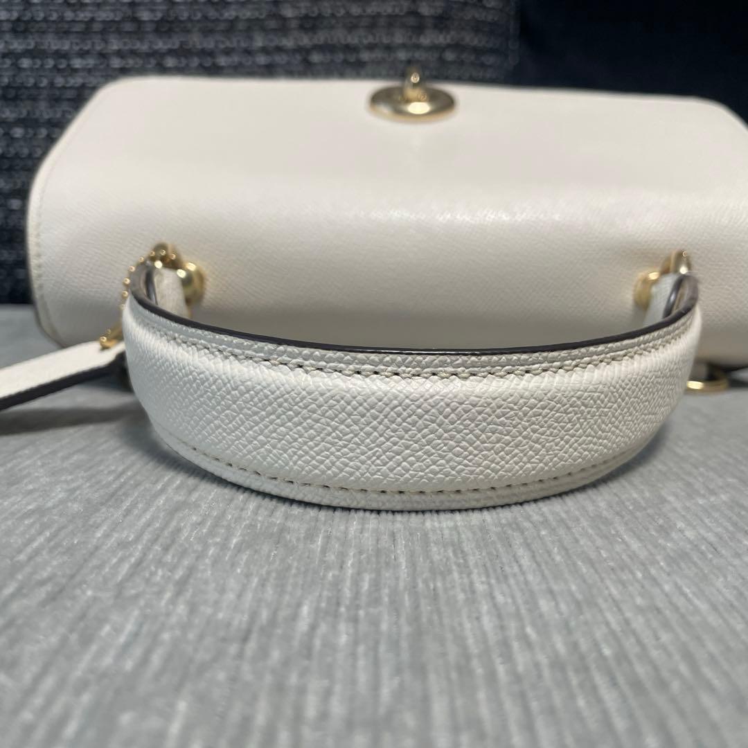 【美品】コーチ　ハンドバッグ　ショルダーバッグ　アイボリー