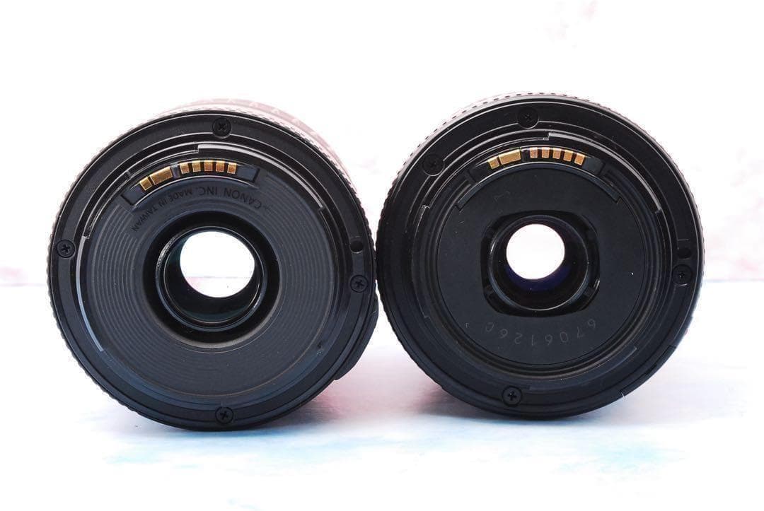 キャノン Kiss X2☆バッグ付☆望遠レンズ付Wレンズ☆一眼レフカメラ