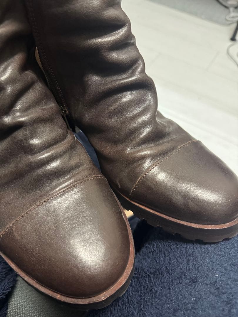 【高級ソール】CAMPER カンペール サイドジップ レザーブーツ 41