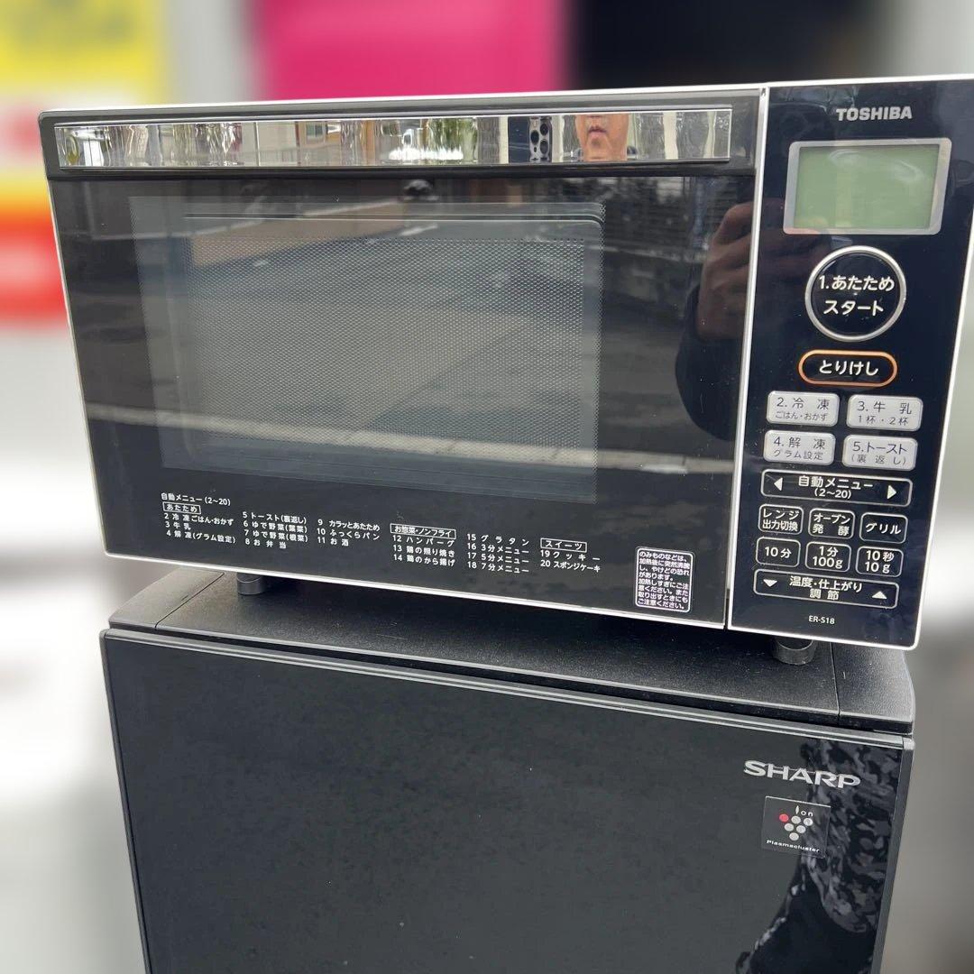 ⚪︎SHARP/左右付け替え自在冷蔵庫＆風乾燥洗濯機/TOSHIBAオーブンレンジ