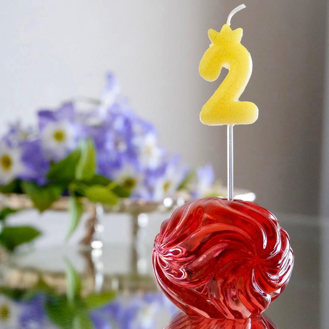 オールドバカラBACCARATローザス★燭台★赤 レッド★キャンドルスタンド★B