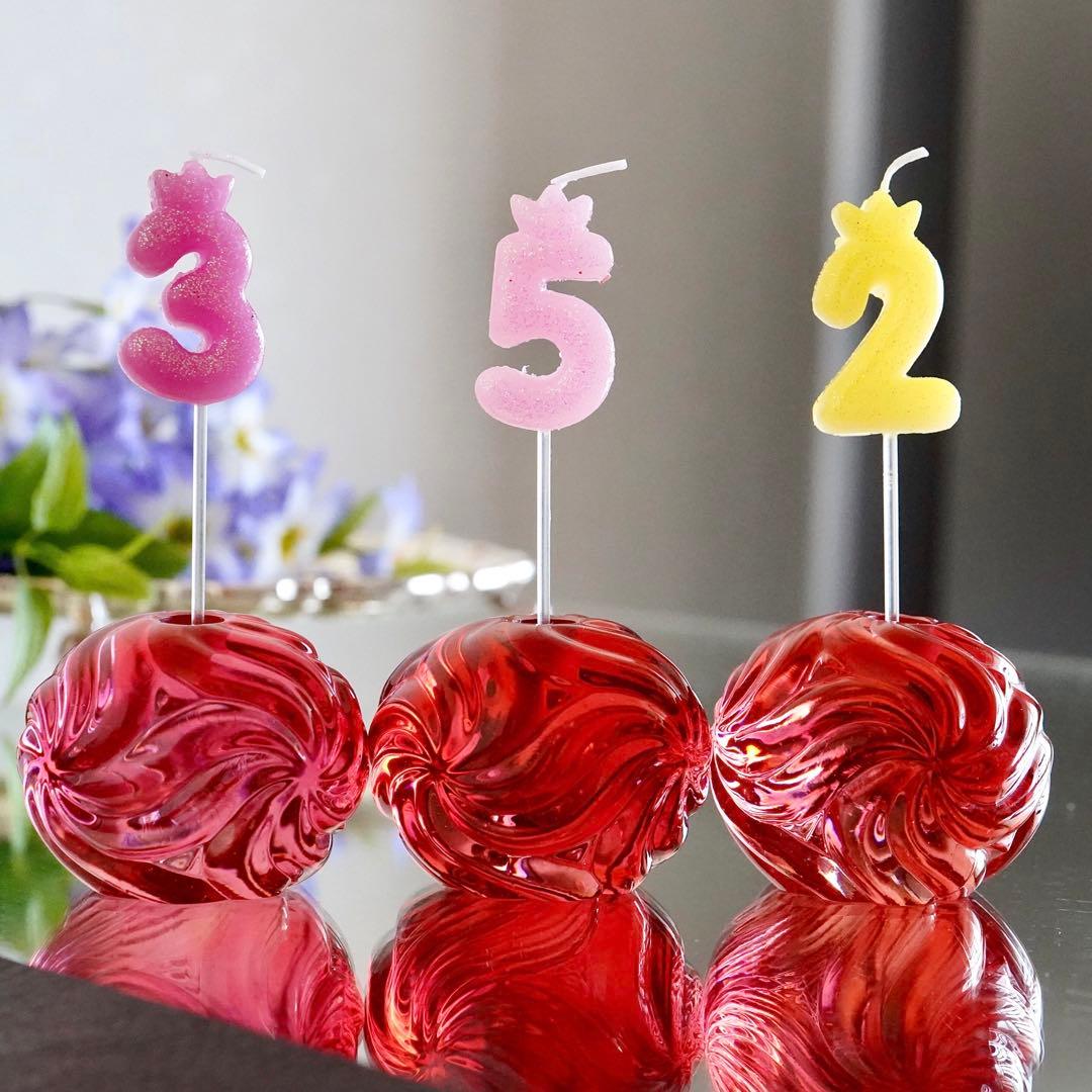 オールドバカラBACCARATローザス★燭台★赤 レッド★キャンドルスタンド★B