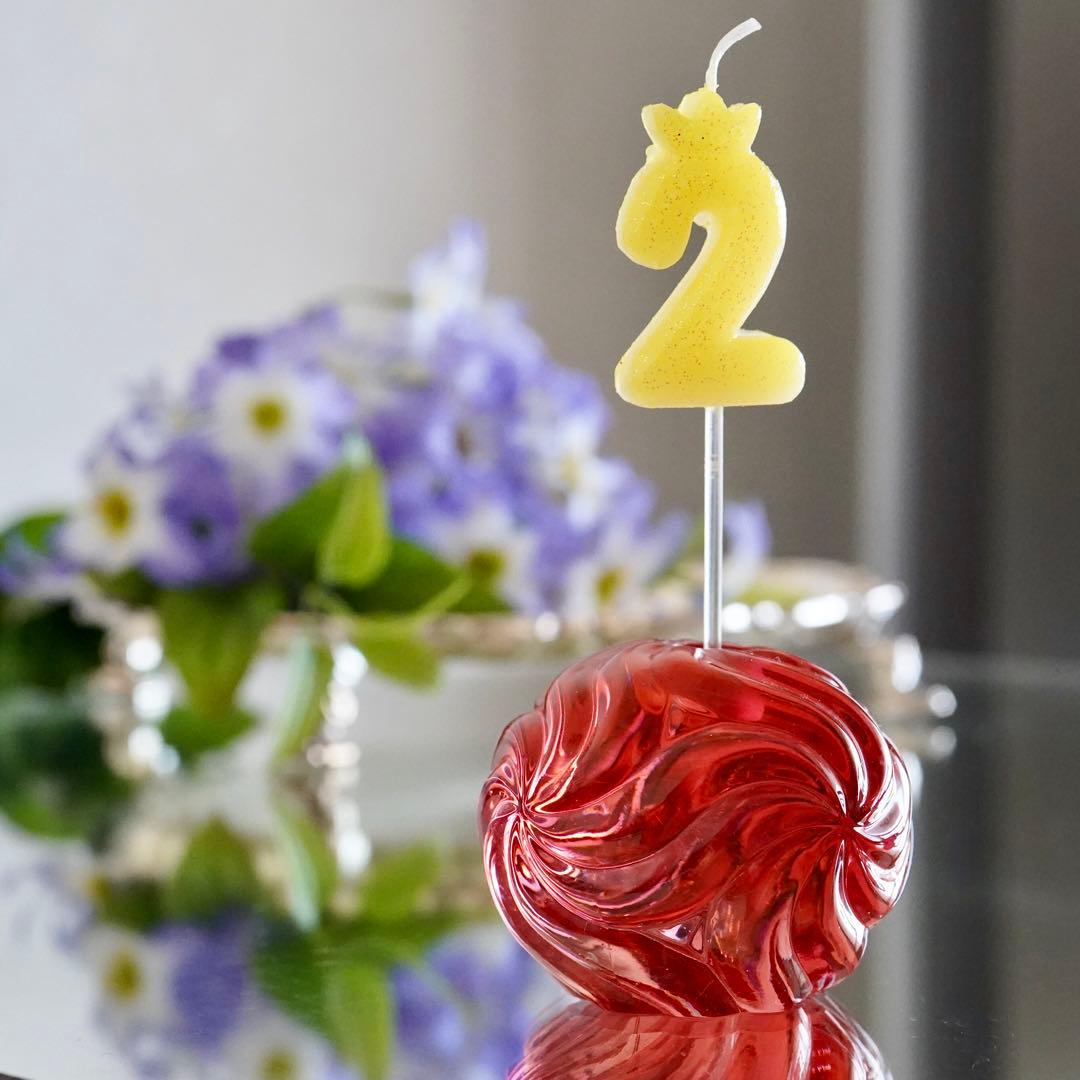 オールドバカラBACCARATローザス★燭台★赤 レッド★キャンドルスタンド★B