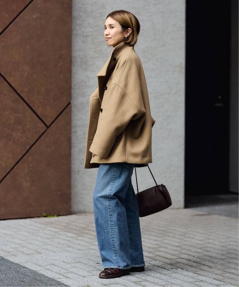 FRAMeWORKメルトンコクーンコート2【美品】キャメル36