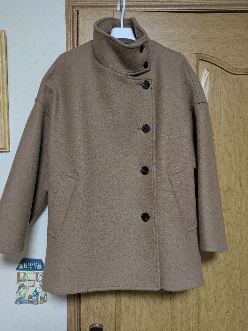 FRAMeWORKメルトンコクーンコート2【美品】キャメル36