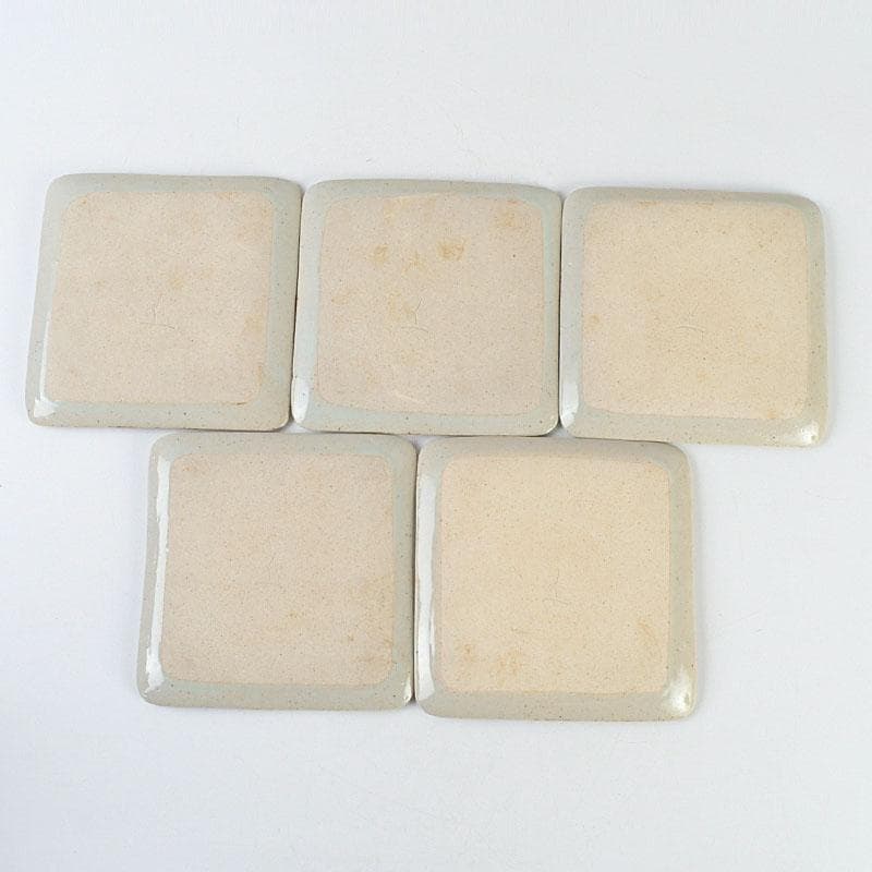 茶道具　幸兵衛窯　絵変四方皿　銘々皿　五客　共箱　N　9386