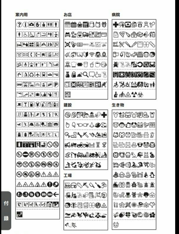 テプラシール★絵文字サンプル