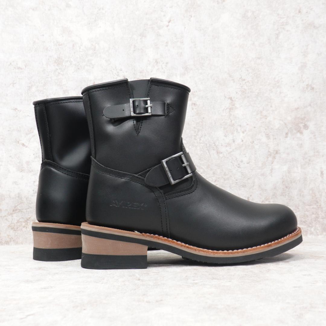 AVIREX HORNET ショートエンジニアブーツ 8.5 ブラック