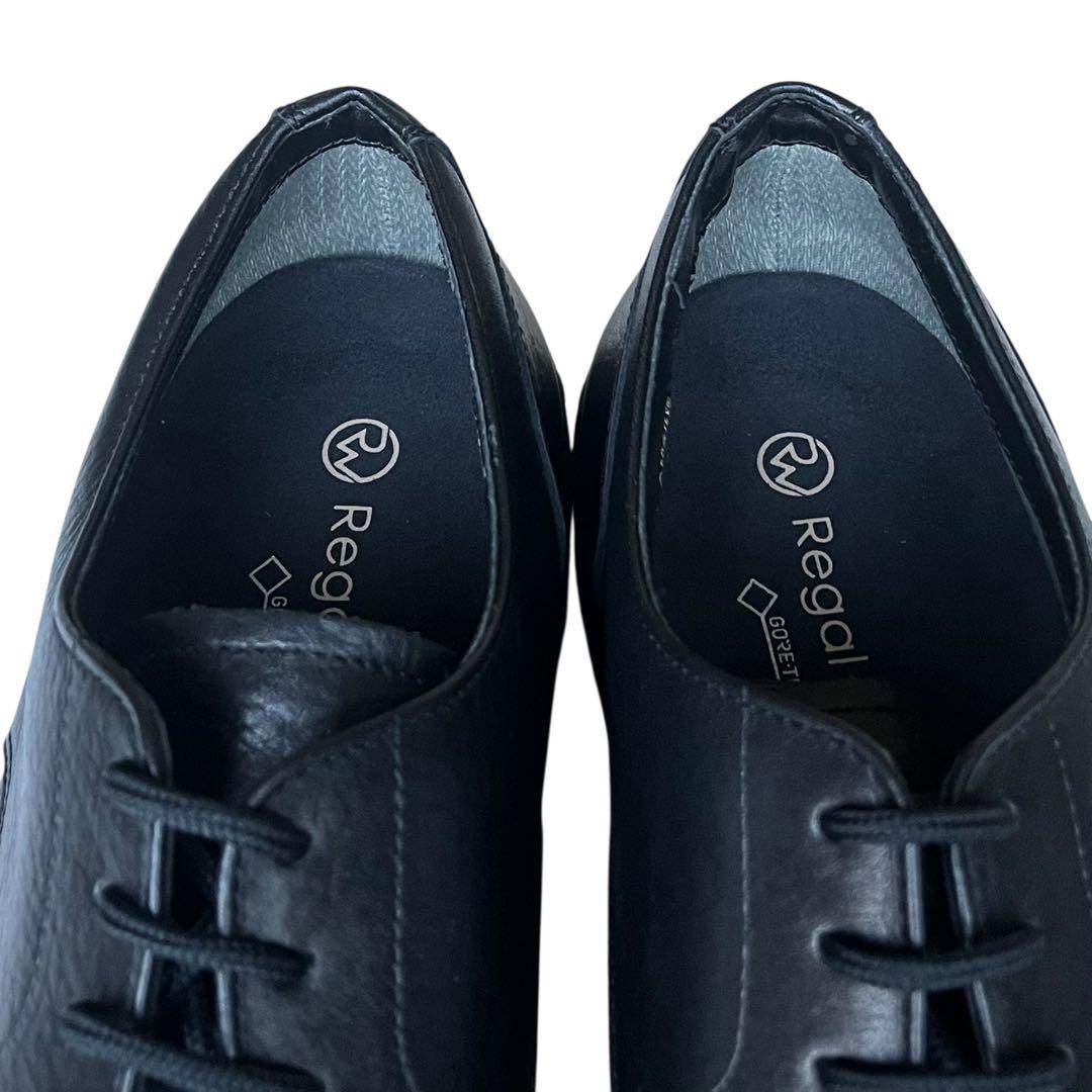 極美品 リーガルウォーカー 24.5 レザー シボ革 Uチップ ゴアテックス 黒