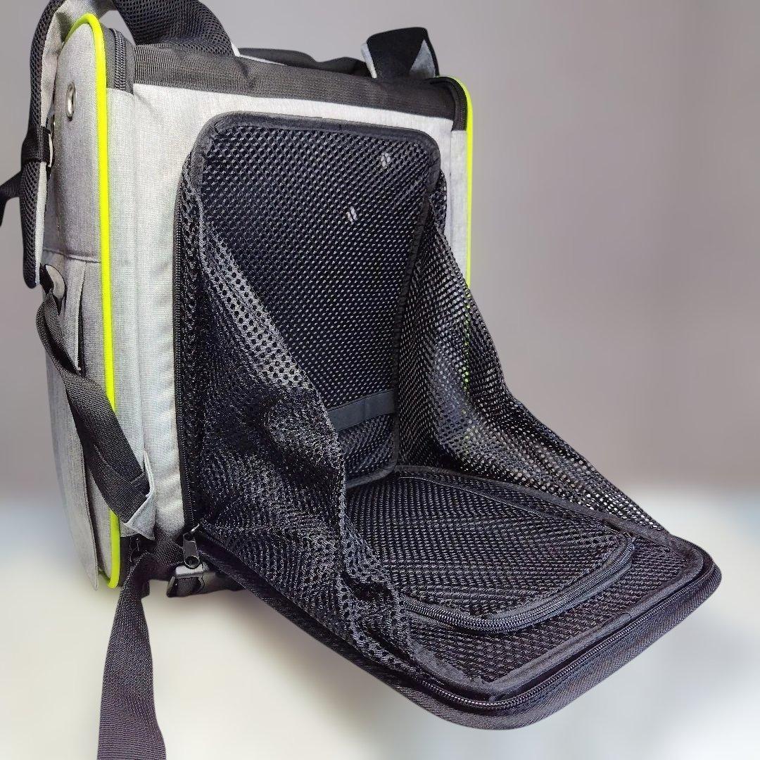 06*犬猫用 リュックキャリー 拡張型 ペットハウス 避難用 耐荷重10kg