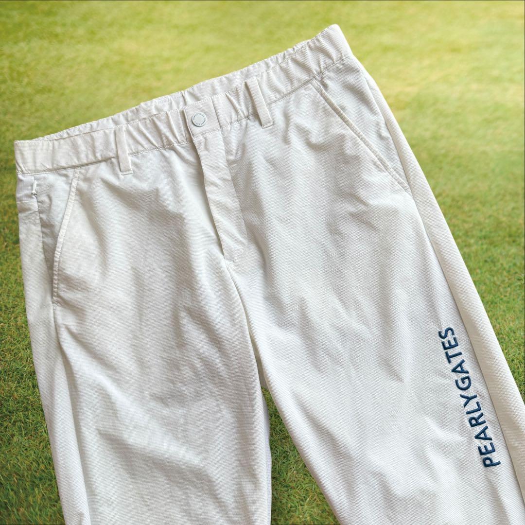 パーリーゲイツ　ジョガーパンツ　L〜XL相当 白　ホワイト　美品　5 パンツ