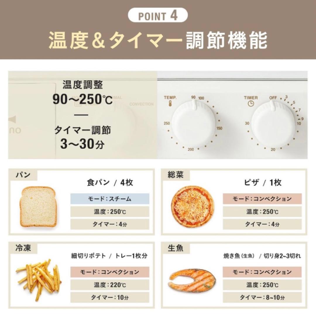 【新品未開封】スチーム&ベイクトースター［BRUNO］ホワイト 食パン