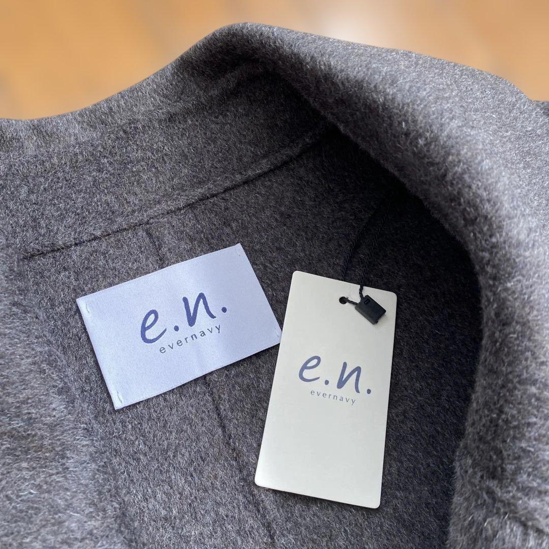 【タグ付新品】evernavy リバーPコート　チャコールグレー　エバーネイビー