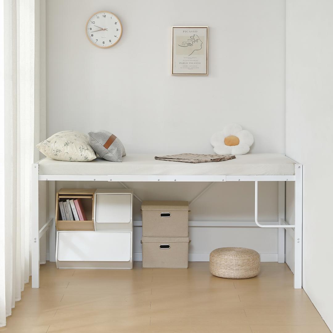 限定価格！【高さ90cm】ロフトベッド 省スペース 収納 北欧風　高さ調整可能