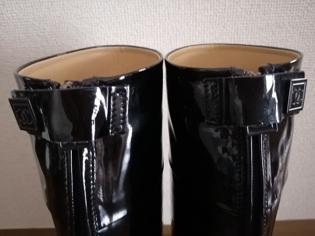 【希少！】◆【CHANEL】ロングブーツ◆パテント◆SPORTS◆後ファスナー