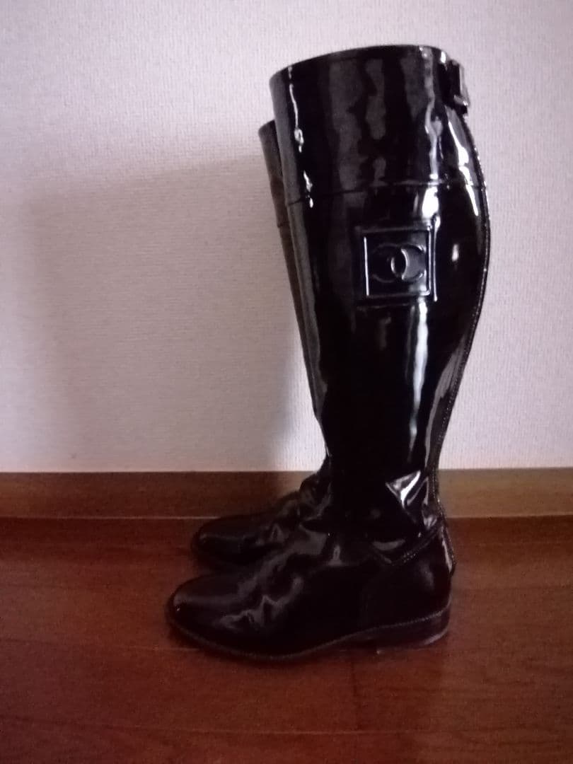 【希少！】◆【CHANEL】ロングブーツ◆パテント◆SPORTS◆後ファスナー