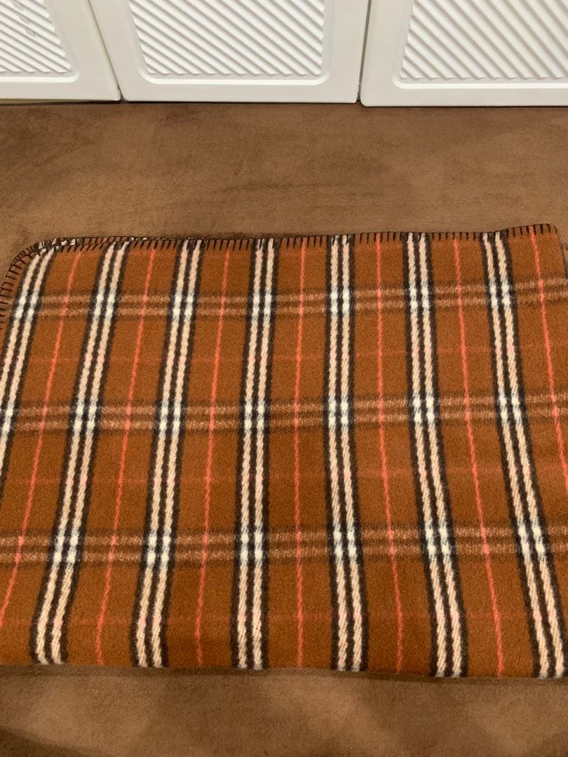 【美品】 BURBERRY ウール ブランケット ハーフケット ノバチェック