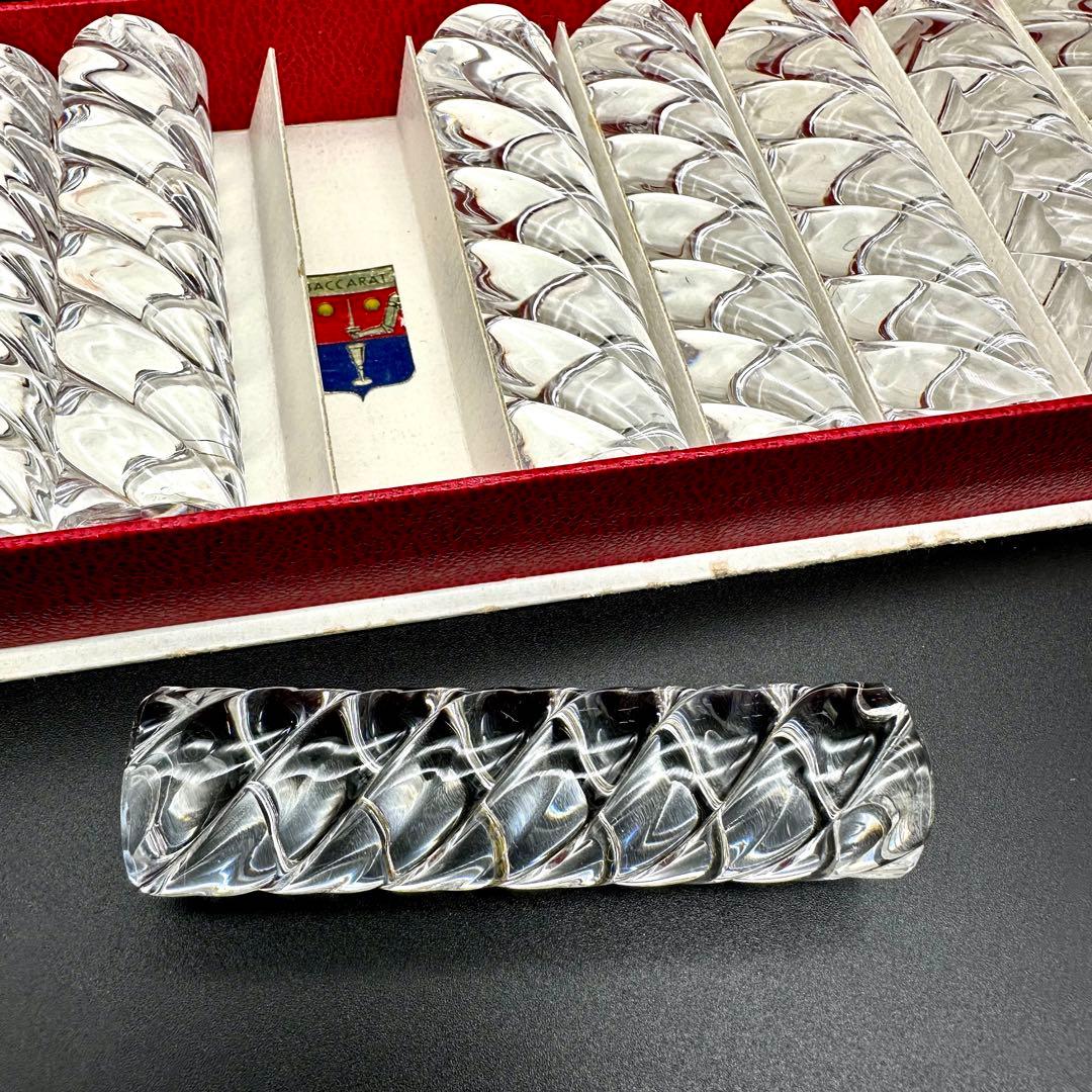 【美品】Baccarat バカラ ナイフレスト バンブー 箸置き12本入り