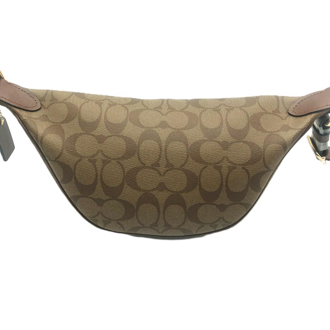 【未使用】COACH　ブラウン　レザー　PVC　ボディバッグ　ウエストポーチ