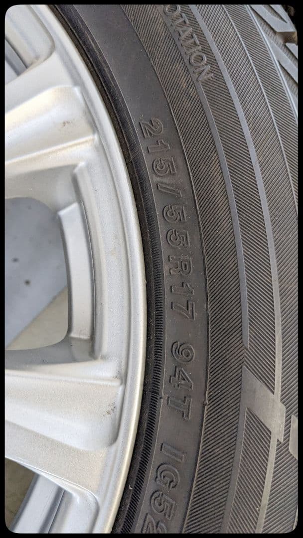 ★手渡し★215／55 R17★スタッドレス★ホイール付★宮城県★ヨコハマ★