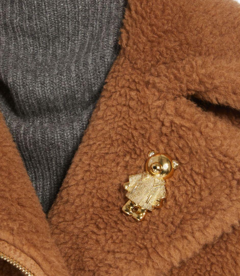 新作　24aw Max Mara　 [シャイニー] メタル テディ ブローチ