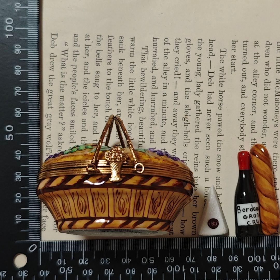 限定生産リモージュボックス　ぶどうがいっぱいのピクニックバスケット　フランス製