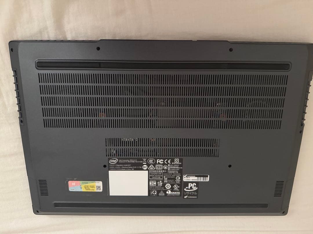 GALLERIA GCR1660TGF-QC-G ゲーミングノートPC