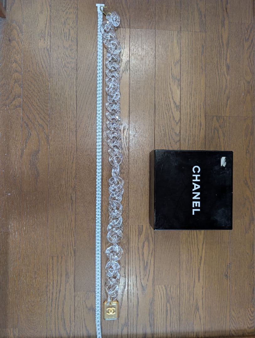 CHANEL クリアデザイン ベルト 約80cm 箱付き