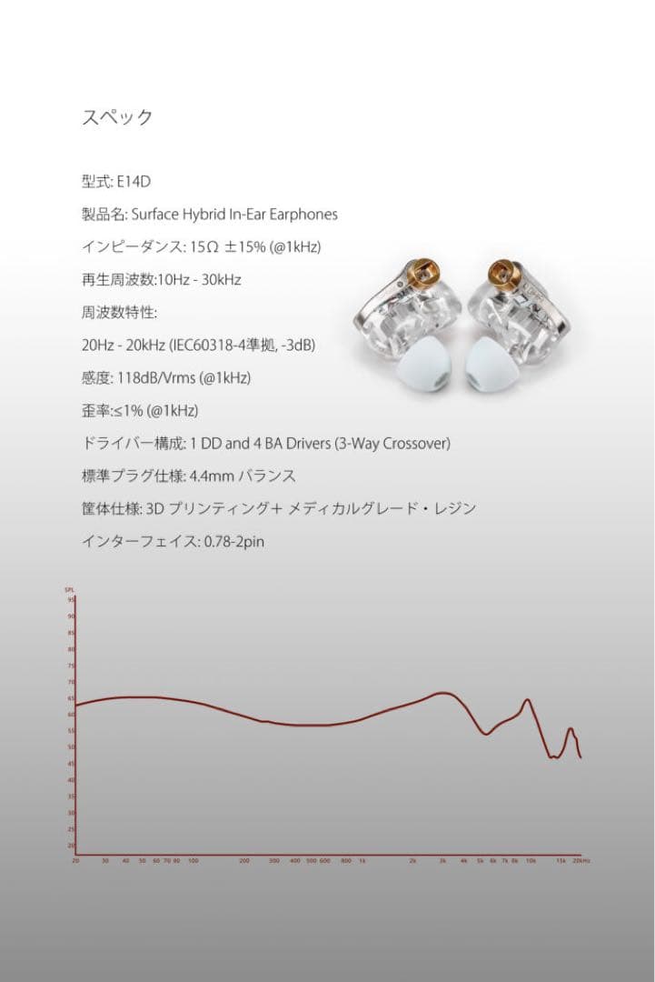 ddHiFi×水月雨 Surface E14D (4.4mm)