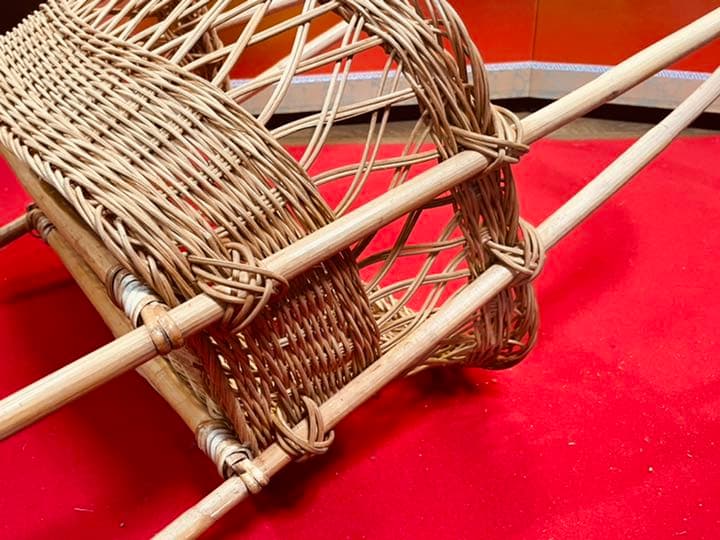 手編み　ハンドメイド　籠　バスケット　小物入れ　アンティーク　かご　カゴ