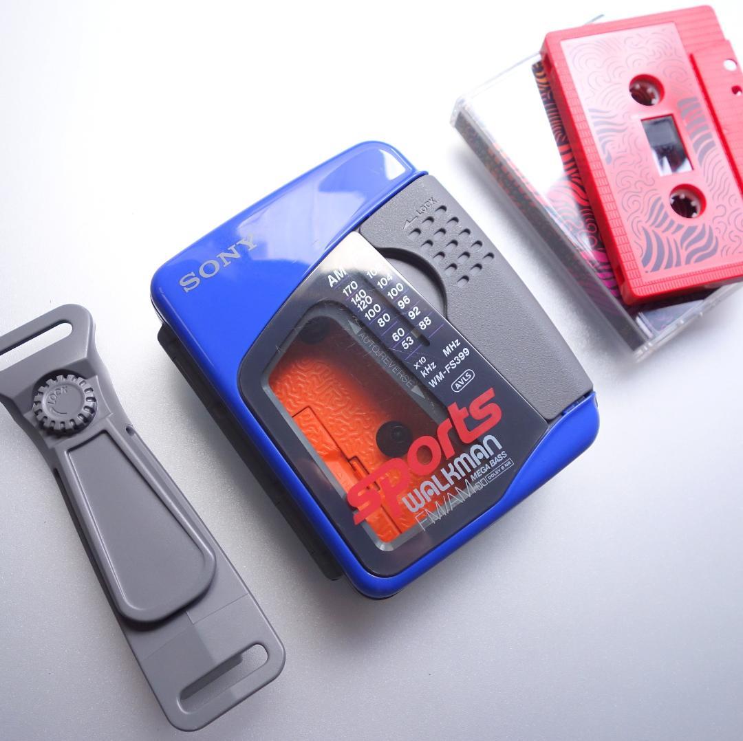 【動作整備品】希少 WM-FS399 ソニー スポーツ ウォークマン ラジオ付