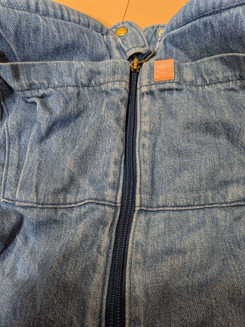 キューズベリー NICO デニム 抱っこ紐 前面ファスナー付き おんぶ