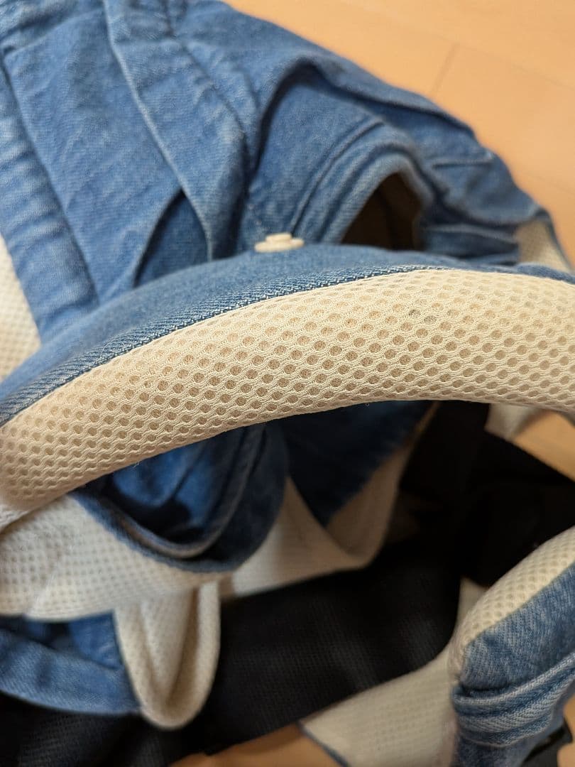 キューズベリー NICO デニム 抱っこ紐 前面ファスナー付き おんぶ