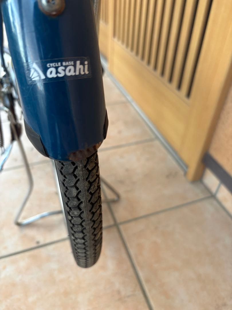 アサヒ購入シティサイクル 26インチ 内装2段変速 前後カゴ付き 自転車