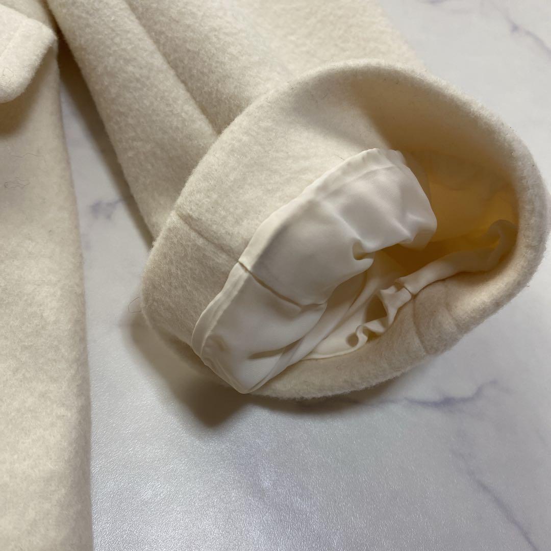 美品✨allureville ショートビーバーオフィサーコート オフホワイト2