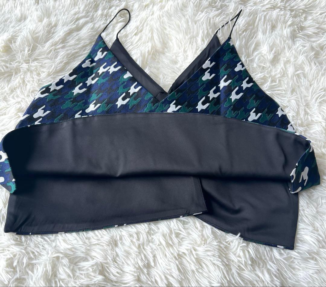 【新品未使用】UN3D. アンスリード　チドリジャカードキャミソール　グリーン