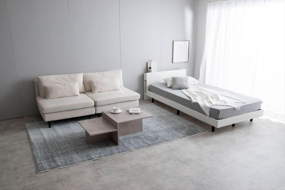 【送料無料】【S】コンセント・宮付きすのこベッド(マットレス付き) 収納 天然木