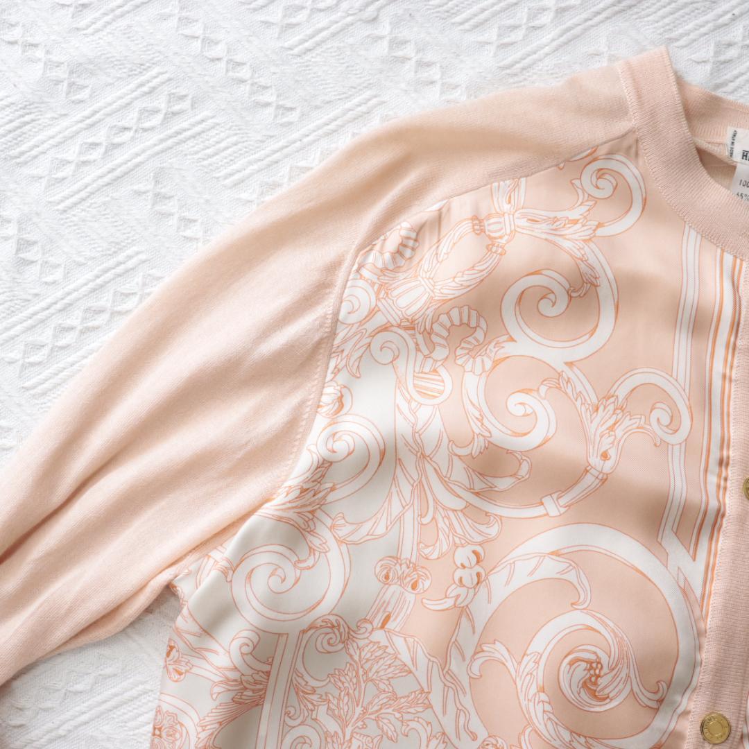 希少アンサンブル！エルメス　ツイルレーヌセットアップ　セリエボタン　カシミア