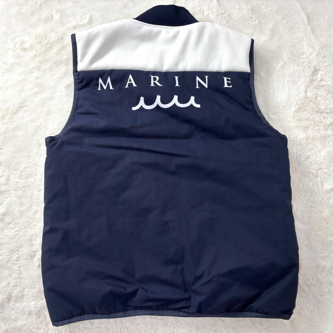 美品 muta MARINE GOLF ノースリーブベスト ネイビーホワイト 6