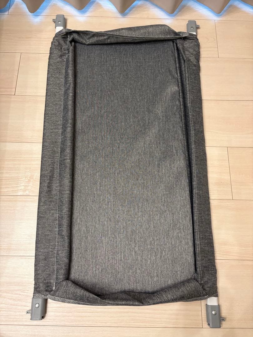 【Vinona】折りたたみ ベビーベッド (グレー)